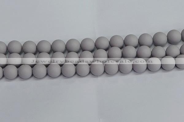 CSB1684 15.5 inches 12mm round matte shell pearl beads wholesale