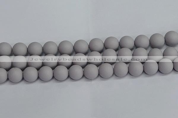 CSB1685 15.5 inches 14mm round matte shell pearl beads wholesale