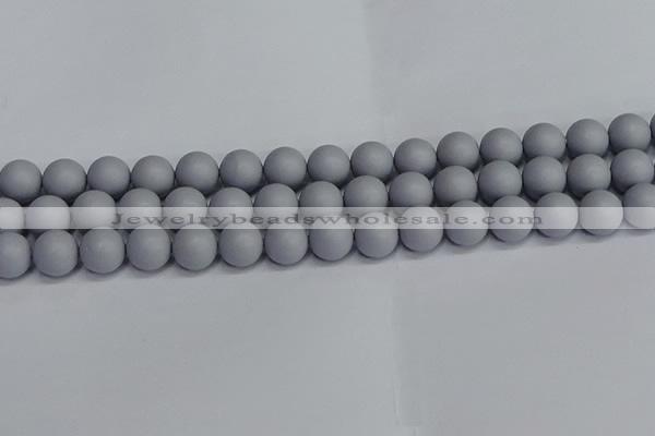 CSB1693 15.5 inches 10mm round matte shell pearl beads wholesale