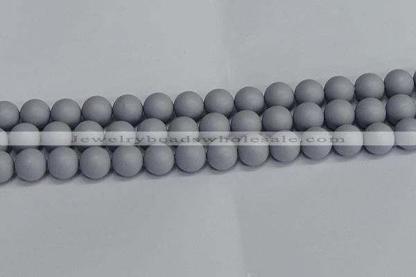 CSB1694 15.5 inches 12mm round matte shell pearl beads wholesale