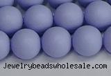 CSB1704 15.5 inches 12mm round matte shell pearl beads wholesale