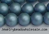 CSB1714 15.5 inches 12mm round matte shell pearl beads wholesale