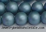 CSB1715 15.5 inches 14mm round matte shell pearl beads wholesale