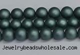 CSB1720 15.5 inches 4mm round matte shell pearl beads wholesale