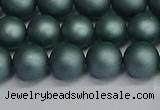 CSB1723 15.5 inches 10mm round matte shell pearl beads wholesale