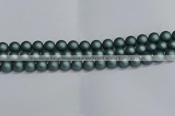 CSB1724 15.5 inches 12mm round matte shell pearl beads wholesale