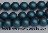 CSB1730 15.5 inches 4mm round matte shell pearl beads wholesale