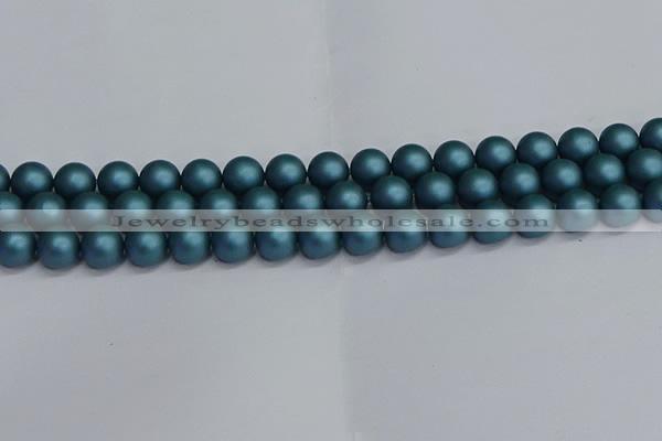 CSB1733 15.5 inches 10mm round matte shell pearl beads wholesale