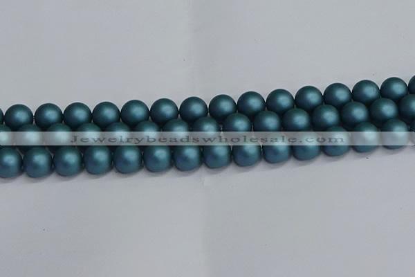 CSB1734 15.5 inches 12mm round matte shell pearl beads wholesale