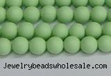 CSB1740 15.5 inches 4mm round matte shell pearl beads wholesale