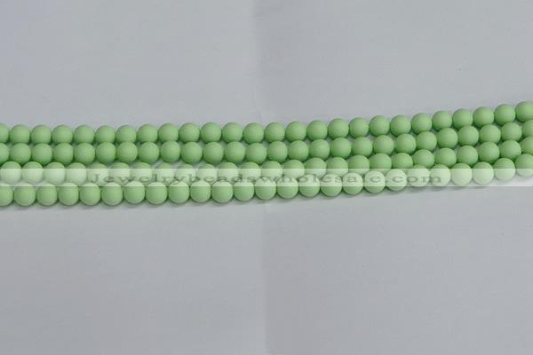 CSB1740 15.5 inches 4mm round matte shell pearl beads wholesale