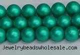 CSB1751 15.5 inches 6mm round matte shell pearl beads wholesale