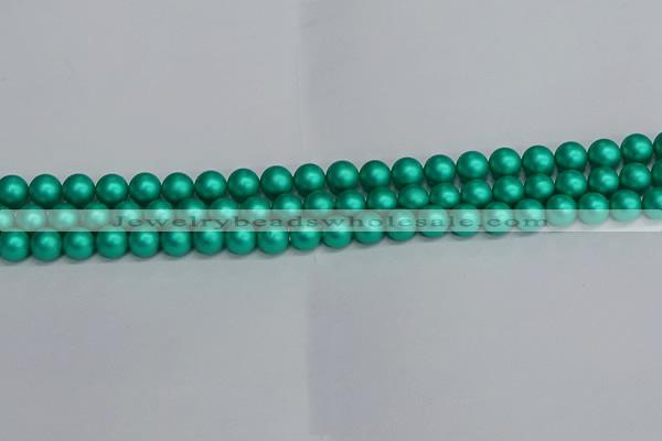 CSB1751 15.5 inches 6mm round matte shell pearl beads wholesale