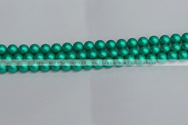 CSB1752 15.5 inches 8mm round matte shell pearl beads wholesale