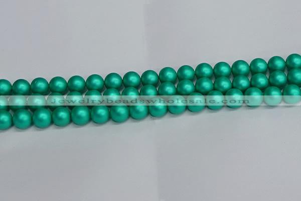 CSB1753 15.5 inches 10mm round matte shell pearl beads wholesale