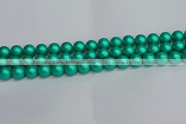 CSB1754 15.5 inches 12mm round matte shell pearl beads wholesale