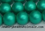 CSB1755 15.5 inches 14mm round matte shell pearl beads wholesale