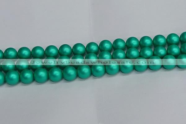 CSB1755 15.5 inches 14mm round matte shell pearl beads wholesale