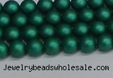 CSB1760 15.5 inches 4mm round matte shell pearl beads wholesale