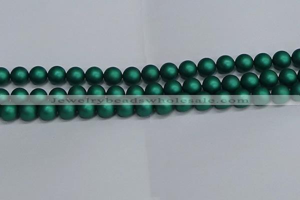 CSB1764 15.5 inches 12mm round matte shell pearl beads wholesale