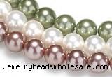 CSB18 16 inches 10mm round shell pearl beads Wholesale