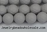 CSB1943 15.5 inches 10mm faceted round matte shell pearl beads