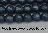 CSB1971 15.5 inches 6mm faceted round matte shell pearl beads