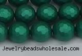 CSB2003 15.5 inches 10mm faceted round matte shell pearl beads