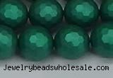 CSB2005 15.5 inches 14mm faceted round matte shell pearl beads