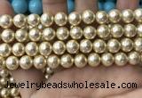 CSB2117 15.5 inches 10mm ball shell pearl beads wholesale