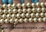 CSB2118 15.5 inches 12mm ball shell pearl beads wholesale