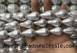 CSB2127 15.5 inches 16*25mm teardrop shell pearl beads wholesale