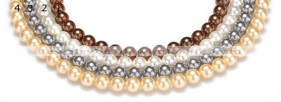 CSB24 16 inches 12mm round shell pearl beads Wholesale