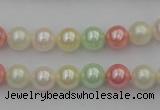 CSB305 15.5 inches 8mm round mixed color shell pearl beads