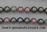 CSB315 15.5 inches 8mm round mixed color shell pearl beads