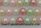 CSB322 15.5 inches 10mm round mixed color shell pearl beads