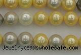 CSB334 15.5 inches 10mm round mixed color shell pearl beads