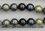 CSB340 15.5 inches 10mm round mixed color shell pearl beads