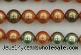 CSB343 15.5 inches 10mm round mixed color shell pearl beads