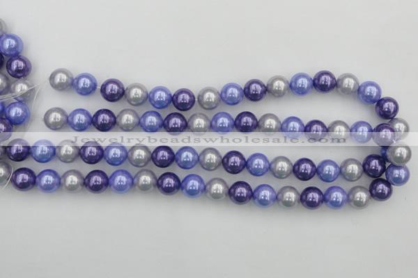 CSB369 15.5 inches 12mm round mixed color shell pearl beads