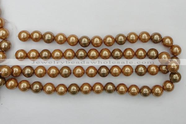 CSB387 15.5 inches 14mm round mixed color shell pearl beads