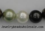 CSB396 15.5 inches 16mm round mixed color shell pearl beads