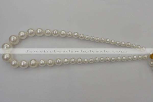 CSB400 15.5 inches 8mm - 16mm round shell pearl beads