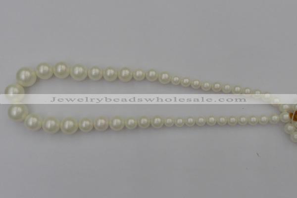 CSB401 15.5 inches 8mm - 16mm round shell pearl beads