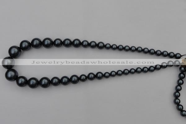 CSB405 15.5 inches 8mm - 16mm round shell pearl beads