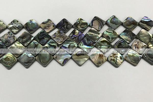 CSB4119 15.5 inches 10*10mm diamond abalone shell beads wholesale