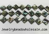 CSB4121 15.5 inches 14*14mm diamond abalone shell beads wholesale