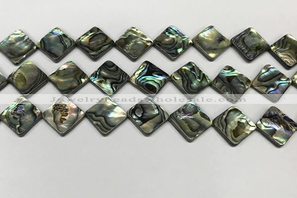 CSB4121 15.5 inches 14*14mm diamond abalone shell beads wholesale