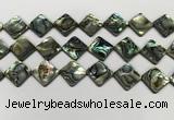 CSB4122 15.5 inches 16*16mm diamond abalone shell beads wholesale