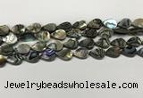 CSB4136 15.5 inches 10*14mm flat teardrop abalone shell beads